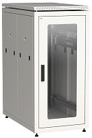 ITK LINEA N Шкаф напольный сетевой 19" 24U 800х1000мм стеклянная передняя дверь задняя перфорированная серый | код LN35-24U81-GP | IEK